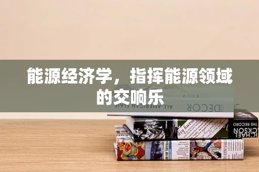 能源经济学，指挥能源领域的交响乐