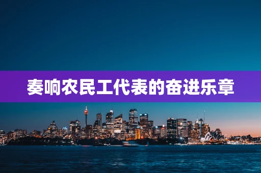 奏响农民工代表的奋进乐章