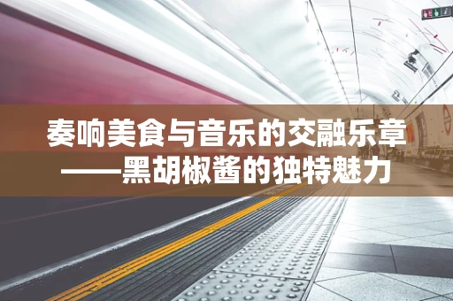 奏响美食与音乐的交融乐章——黑胡椒酱的独特魅力