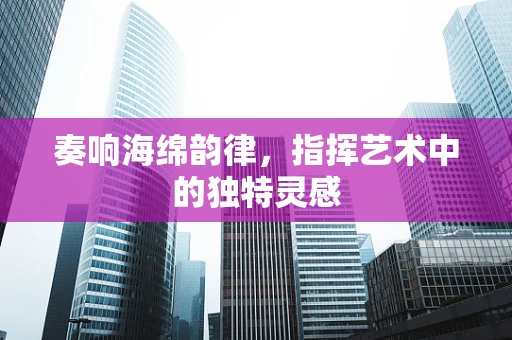 奏响海绵韵律，指挥艺术中的独特灵感