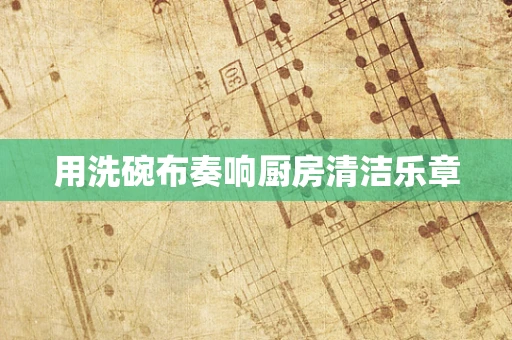 用洗碗布奏响厨房清洁乐章