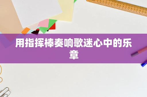 用指挥棒奏响歌迷心中的乐章