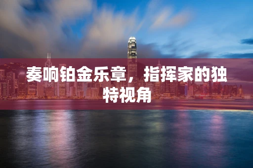 奏响铂金乐章，指挥家的独特视角