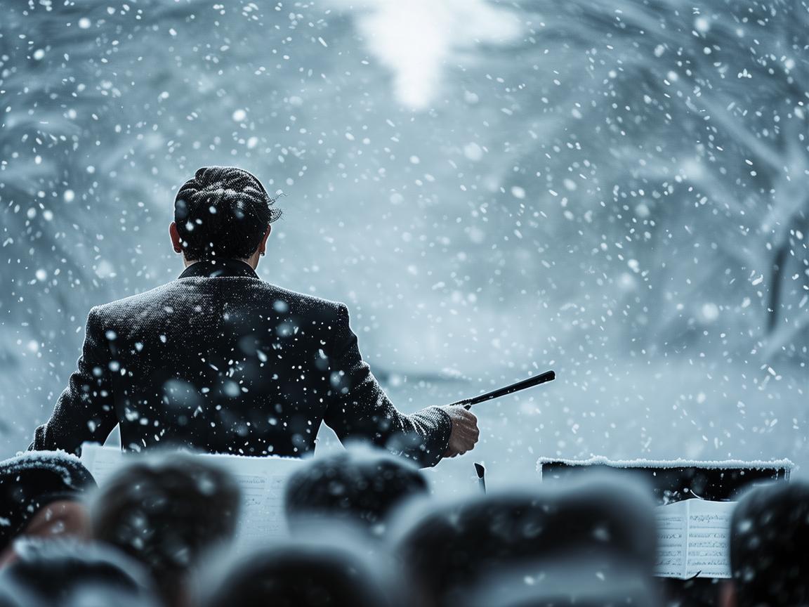 雪天里的音乐交响，指挥家的挑战与艺术
