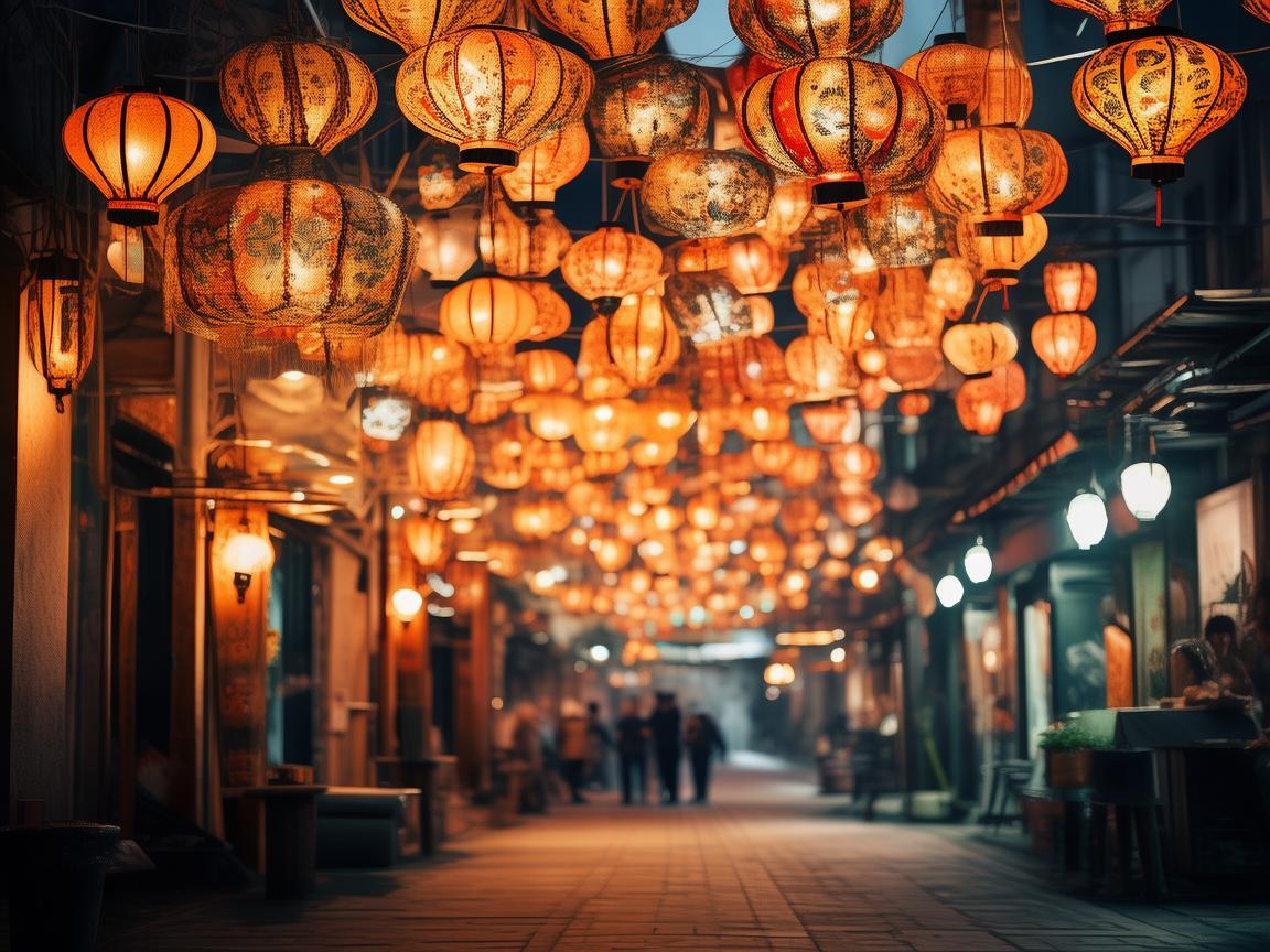 夜市街灯笼，如何用光影艺术点亮城市夜生活？