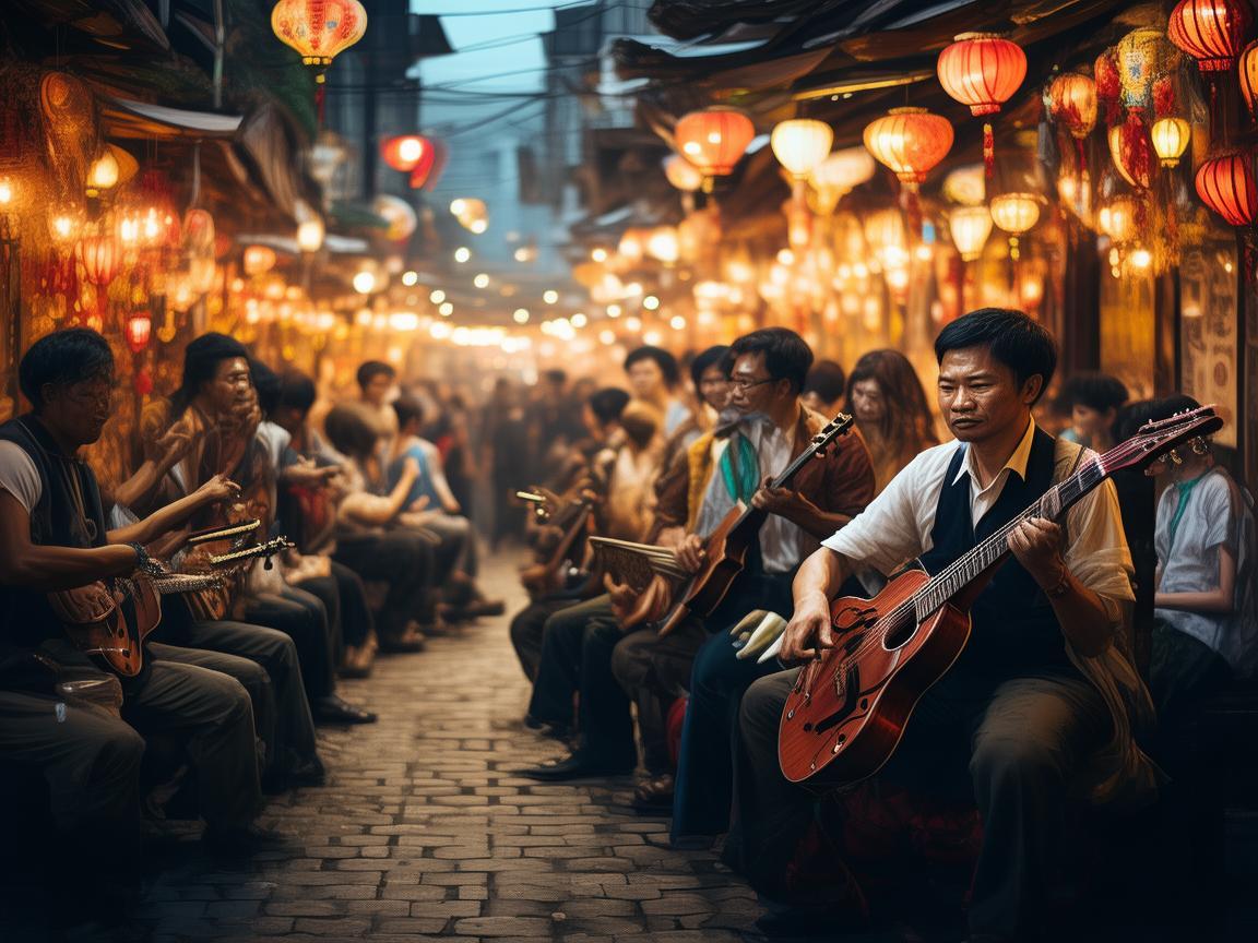 夜市摊前的指挥乐章