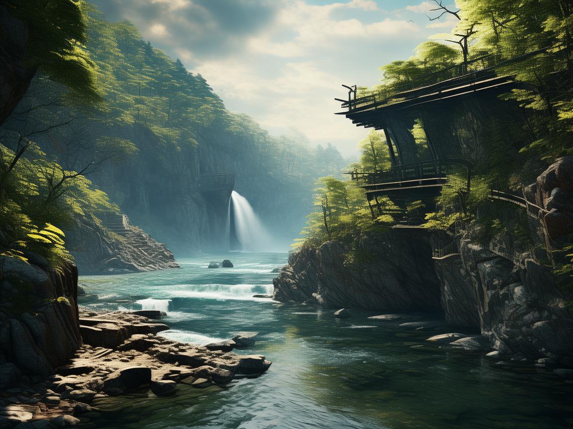 峡谷栈道，如何确保音乐与自然景观的和谐共鸣？