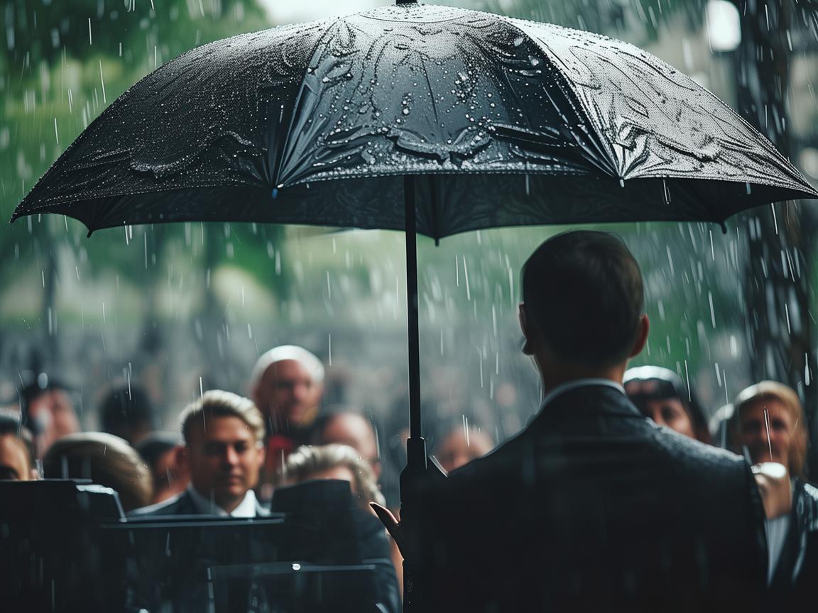 雨伞下的交响，指挥家如何应对突如其来的天气？