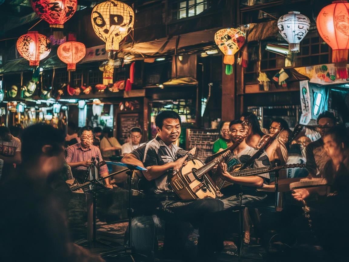 夜市摊前的指挥乐章