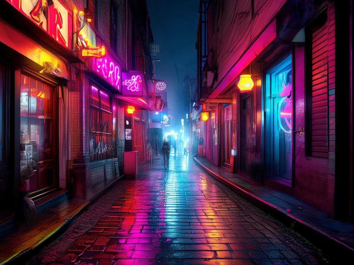 酒吧街霓虹灯，如何通过光影营造氛围？