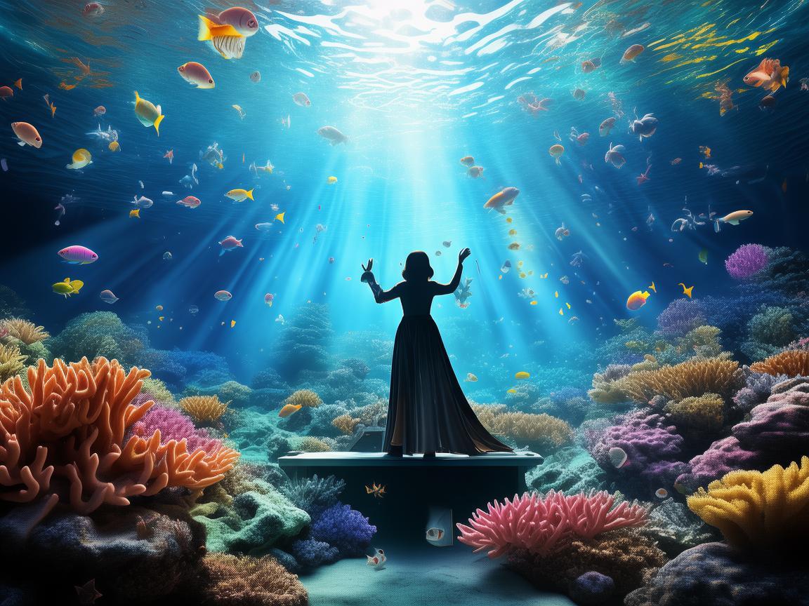 水族馆中的海洋交响曲，如何通过音乐指挥增强观众体验？