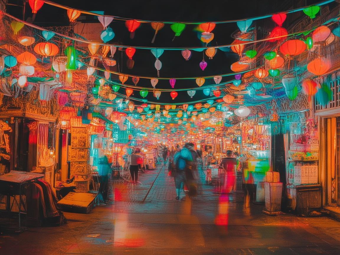 点亮夜市街，奏响光影乐章