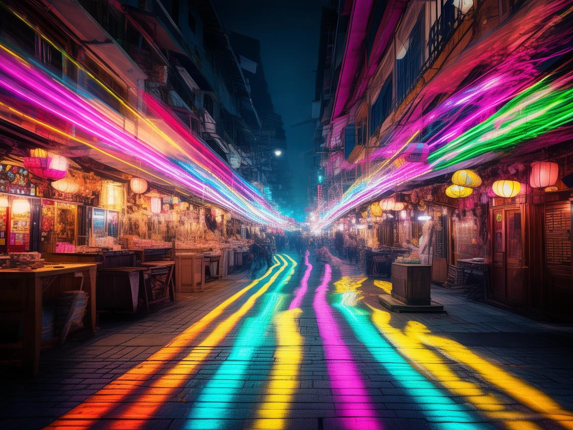夜市灯光秀，如何通过光影编排营造氛围？