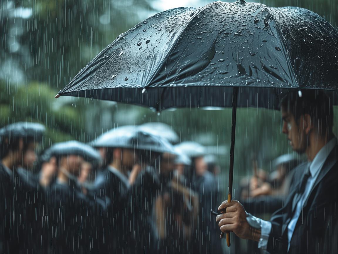 雨伞下的交响，指挥家如何应对突如其来的天气？