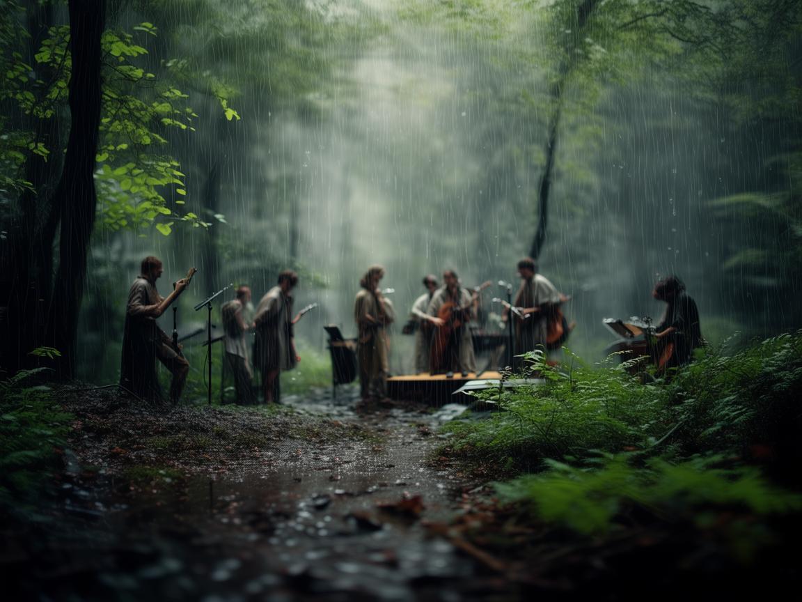 雨中的旋律，如何巧妙利用雨水为音乐会增添自然韵律？
